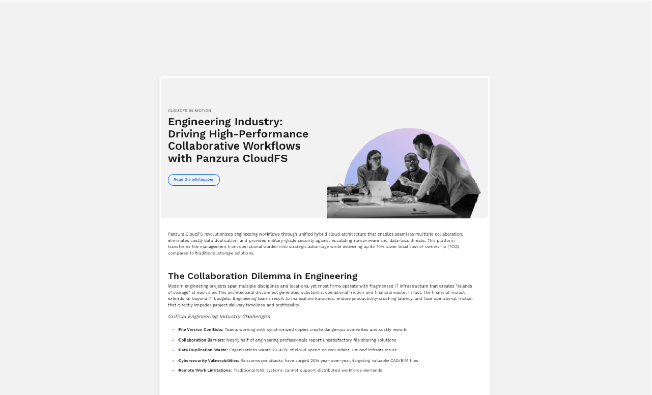 Engineering Industry: Driving High-Performance Collaborative Workflows with Panzura CloudFS
