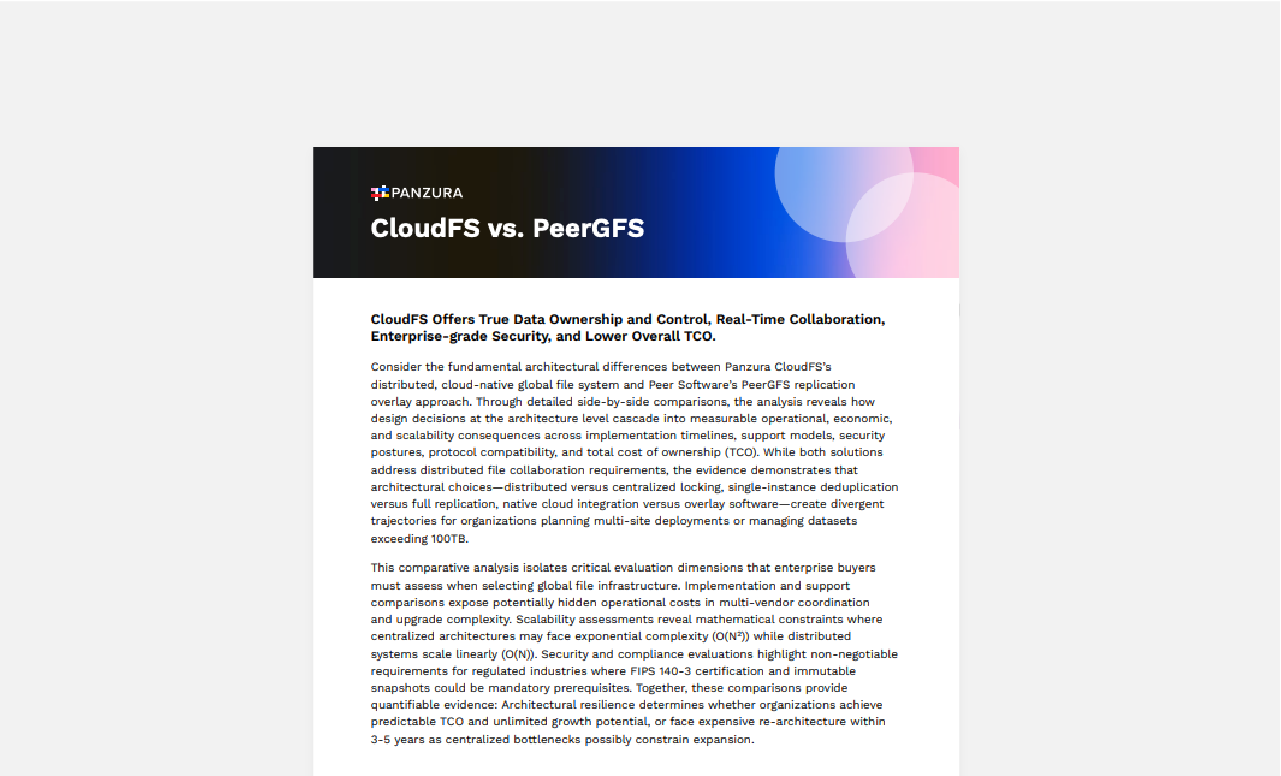 CloudFS vs. PeerGFS