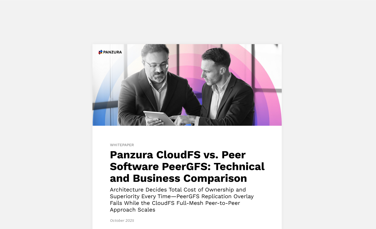 Panzura CloudFS vs. Peer Software PeerGFS: Technical and Business Comparison