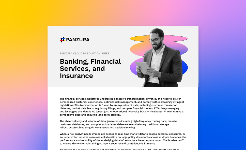 Panzura for banking, financial services & insurance