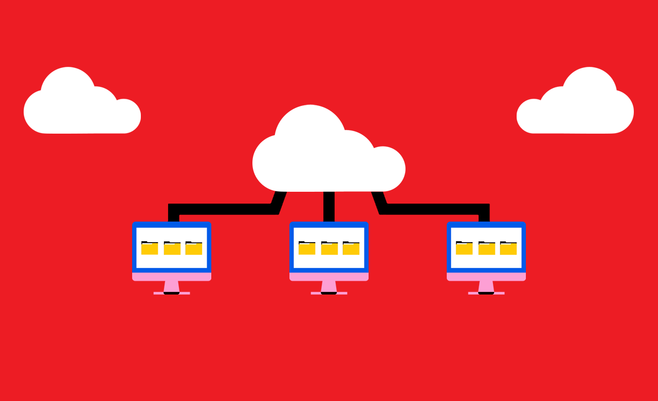 Eine Illustration von Enterprise Cloud Storage