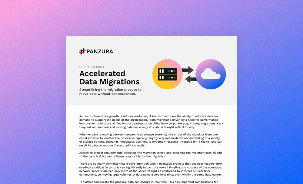 Accelerated data migrations - a Panzura Symphony solution brief