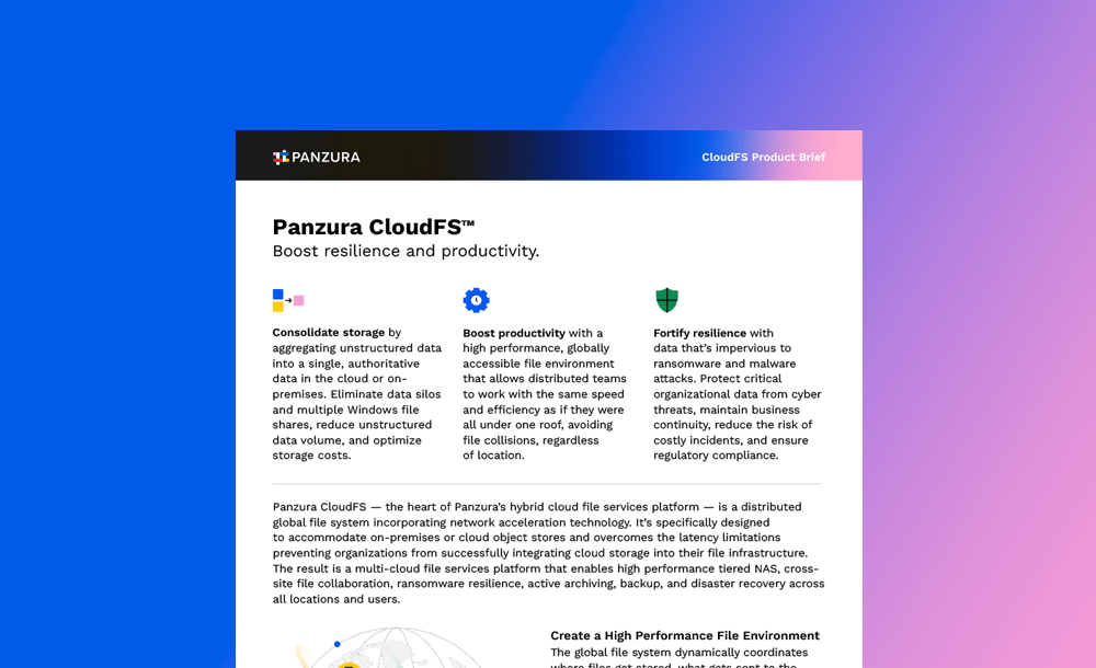 Panzura CloudFS product brief