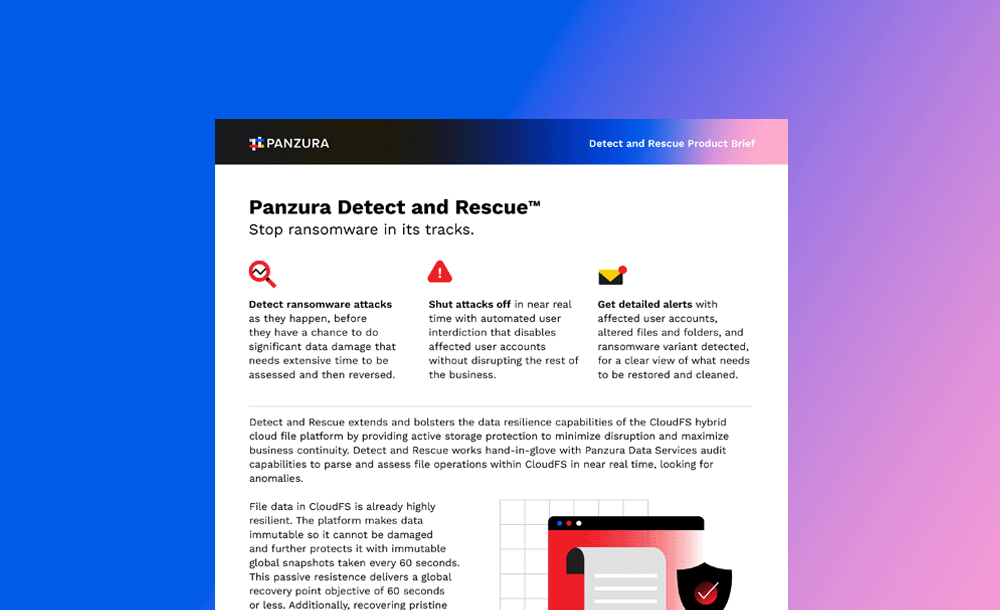 Panzura Detect and Rescue product brief