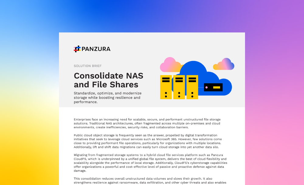 NAS Consolidation and Storage Standardization - Panzura